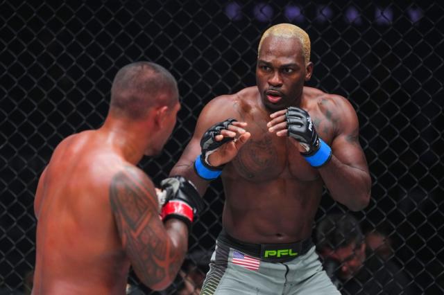 Gegard Mousasi, Derek Brunson trade shot...